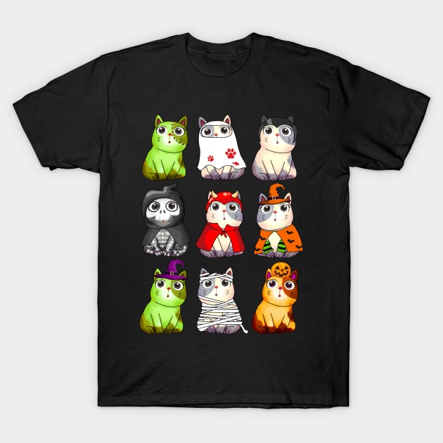 Funny cat Costume Halloween T-Shirt by Bensonn